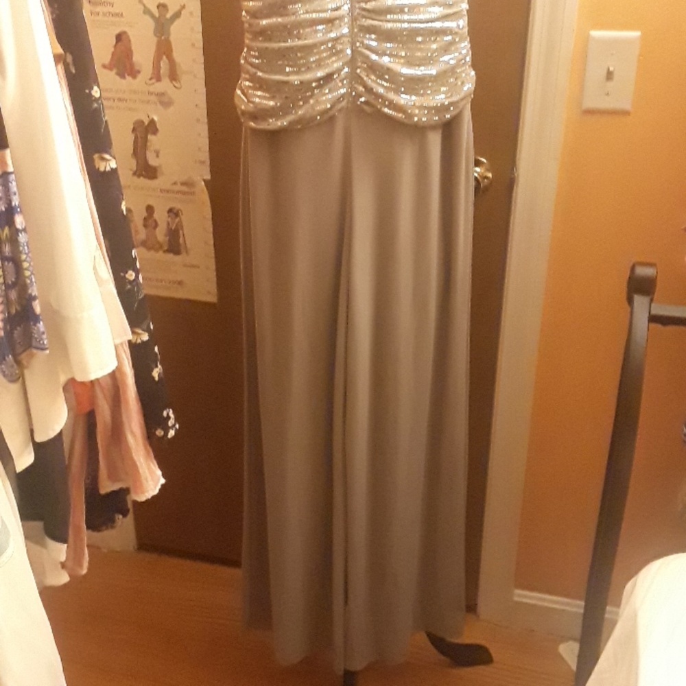 R&M Richards Pewter Grey Sequence Jumpsuit - image 4